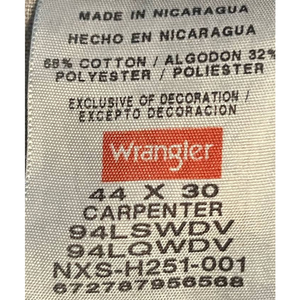 Wrangler Authentic Issue Men's Carpenter Denim Jeans Size 44W x 30L - Picture 4 of 5
